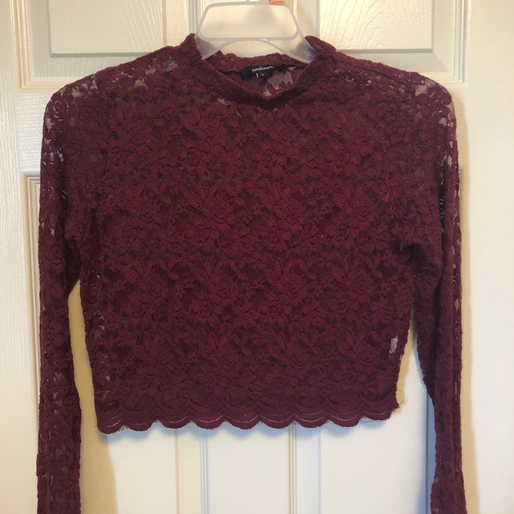 Lace long sleeve shirt